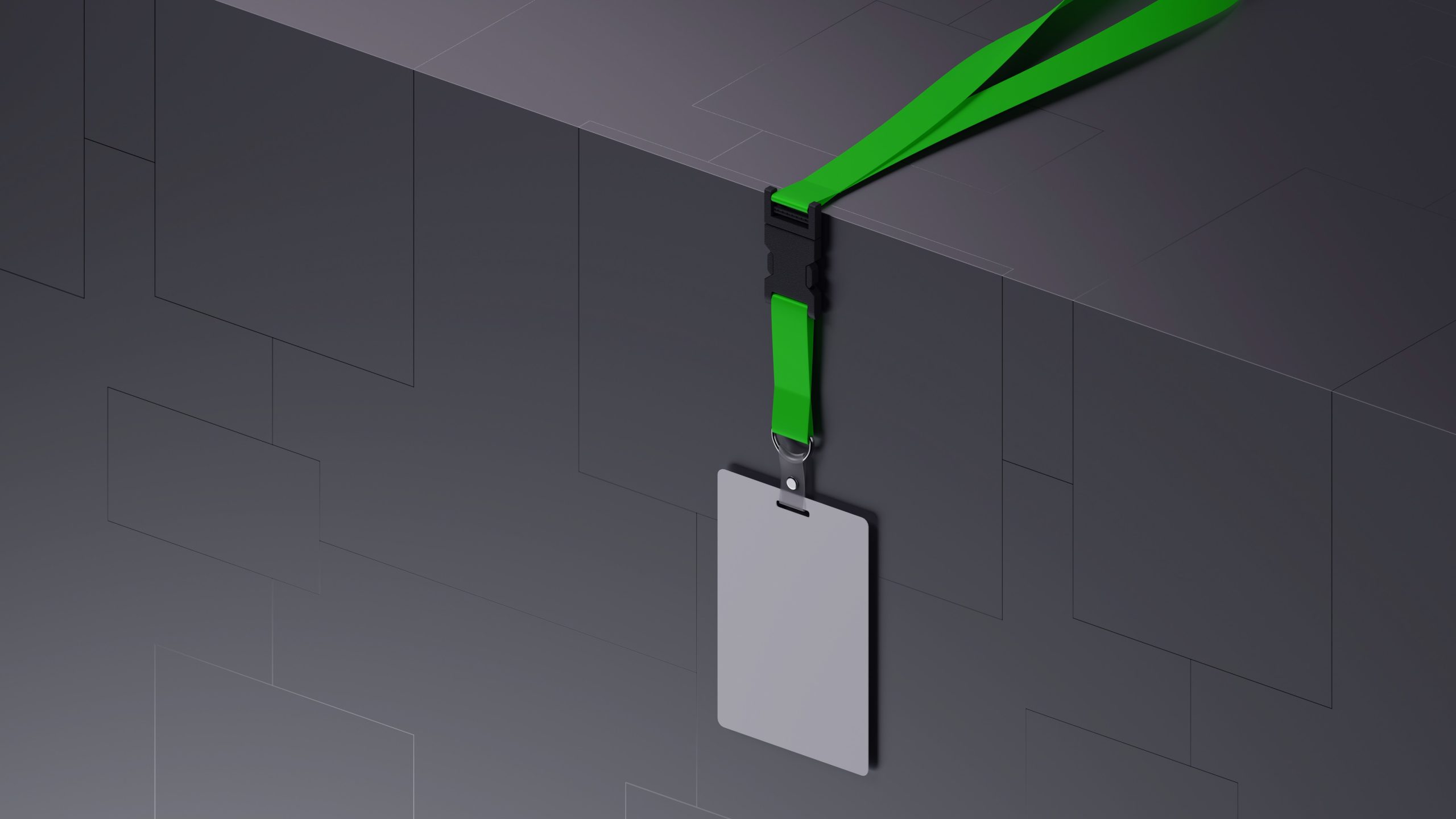 green and white customised lanyard for your event