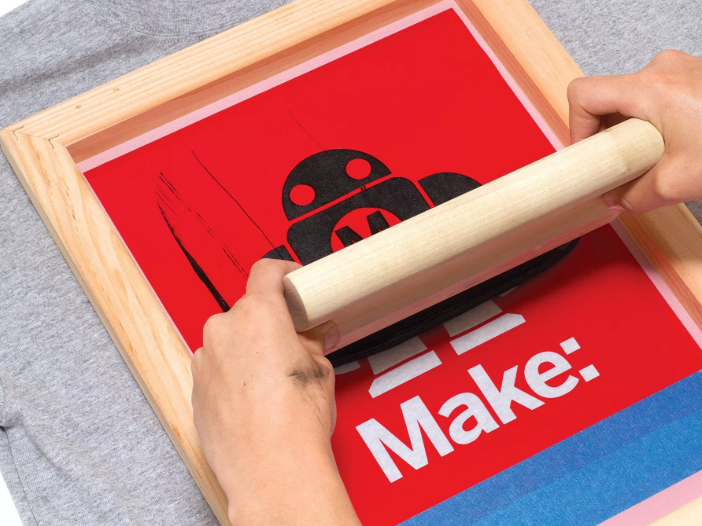 red silk screen printing