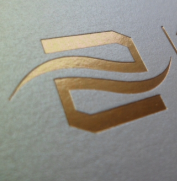Hot stamping on business cards