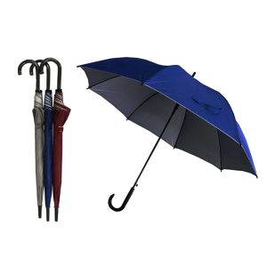 Umbrella – Black Curve Plastic Handle Auto Umbrella