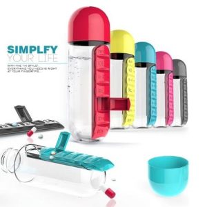 Water Bottle with Pill Container PC478