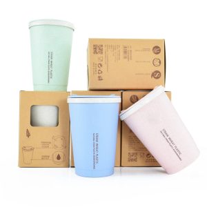 Eco friendly wheat double wall coffee mug (270ml)