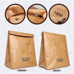 Eco friendly reusable kraft material cooler bag