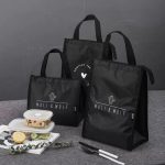 three black customisable size cooler bag with handle