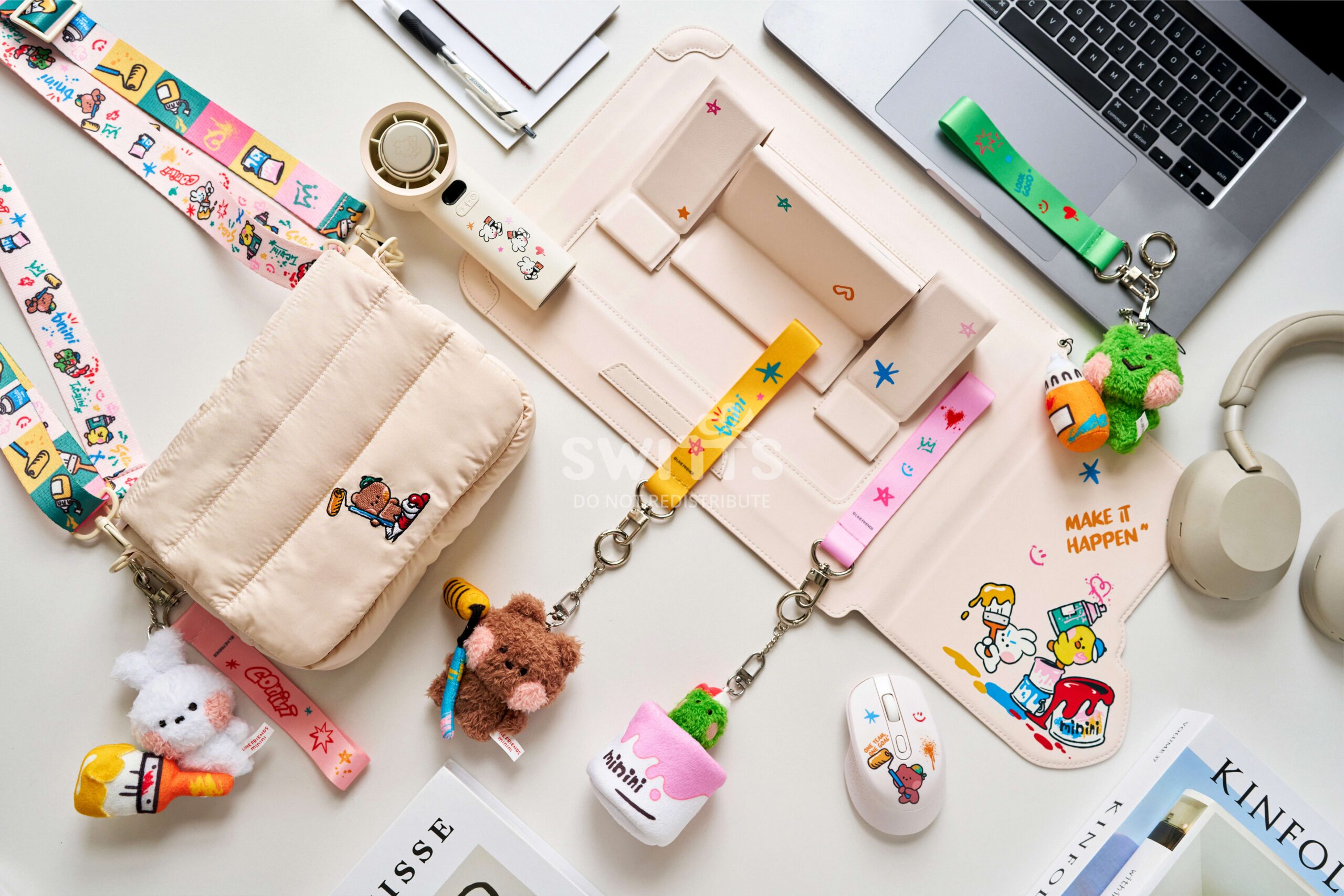 keychain and pins as product catalog
