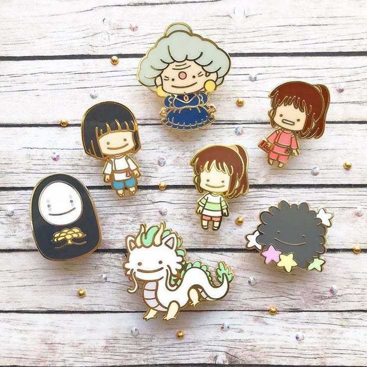 studio ghibli character pins