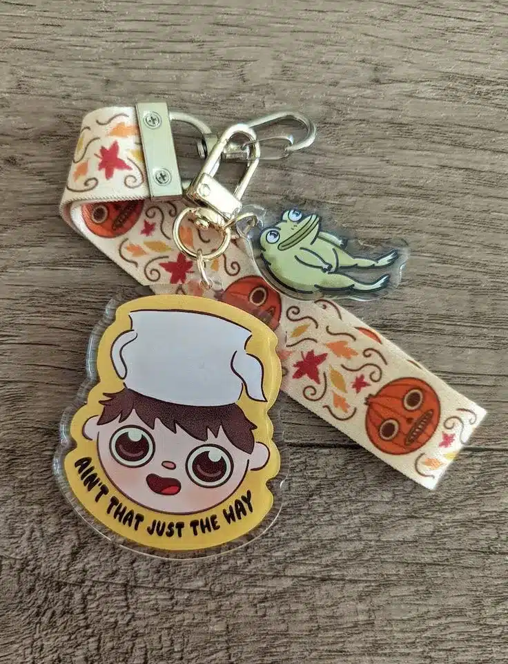 keychains are installed on a lanyard