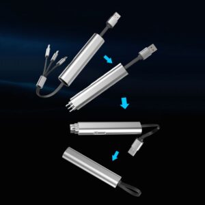 3-in-1 Fast Charging USB Cable with Retractable Design MACC06