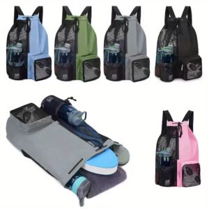 Mesh Drawstring Backpack with Wet Pocket for Swimming, Gym and Workout Gear BCDS01