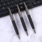 three black Premium Twist Metal Ball Point Pen WPMP02