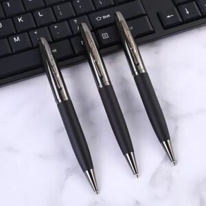 three black Premium Twist Metal Ball Point Pen WPMP02