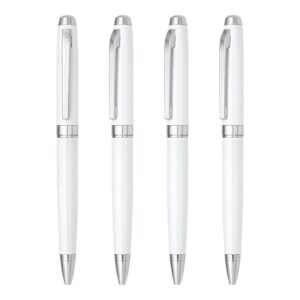 three white Elegant Twist Metal Pen WPMP06