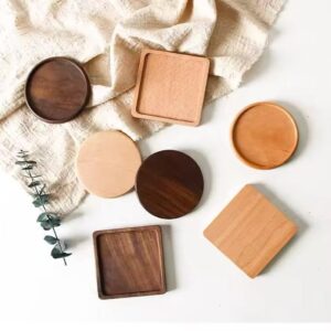 Custom Eco-Friendly Wood Coasters with Free Laser Engraving SPCT03