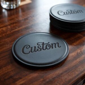 Custom PU Leather Coasters SPCT07