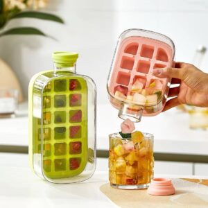 2 in 1 Ice Water Bottle and Storage Box with Straw DWWB01