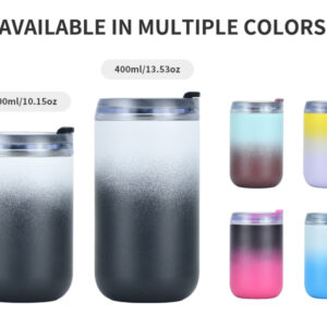 300ml 400ml 304 Stainless Steel Insulated Mug with Spiral Silicone Stopper SSCM19