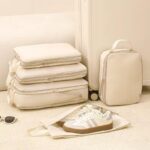 cream color compression storage bag