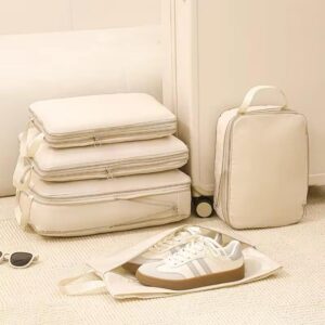 cream color compression storage bag