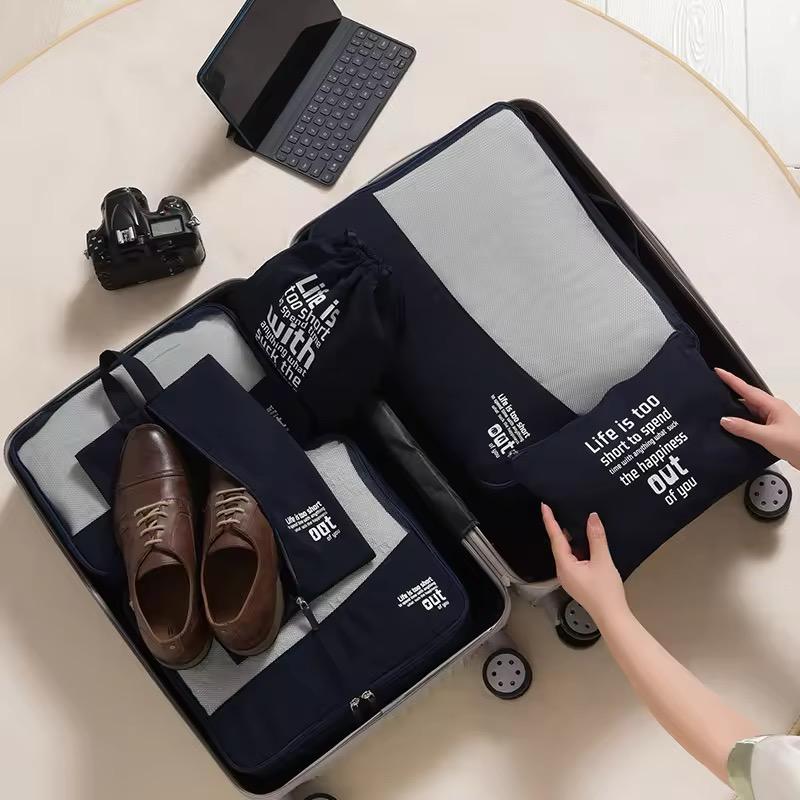 how to organize luggage storage for water resistant travel packing cubes