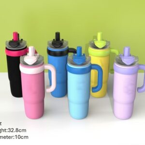 40oz Trendy 304 Stainless Steel Insulated Mug with Straw and PP Lid SSCM25