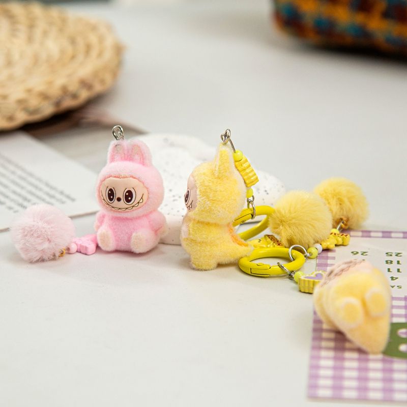 three best mini plush toys for phone charms with pink and yellow color