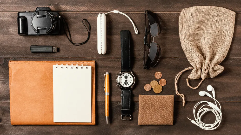 branded leather merchandise for event
